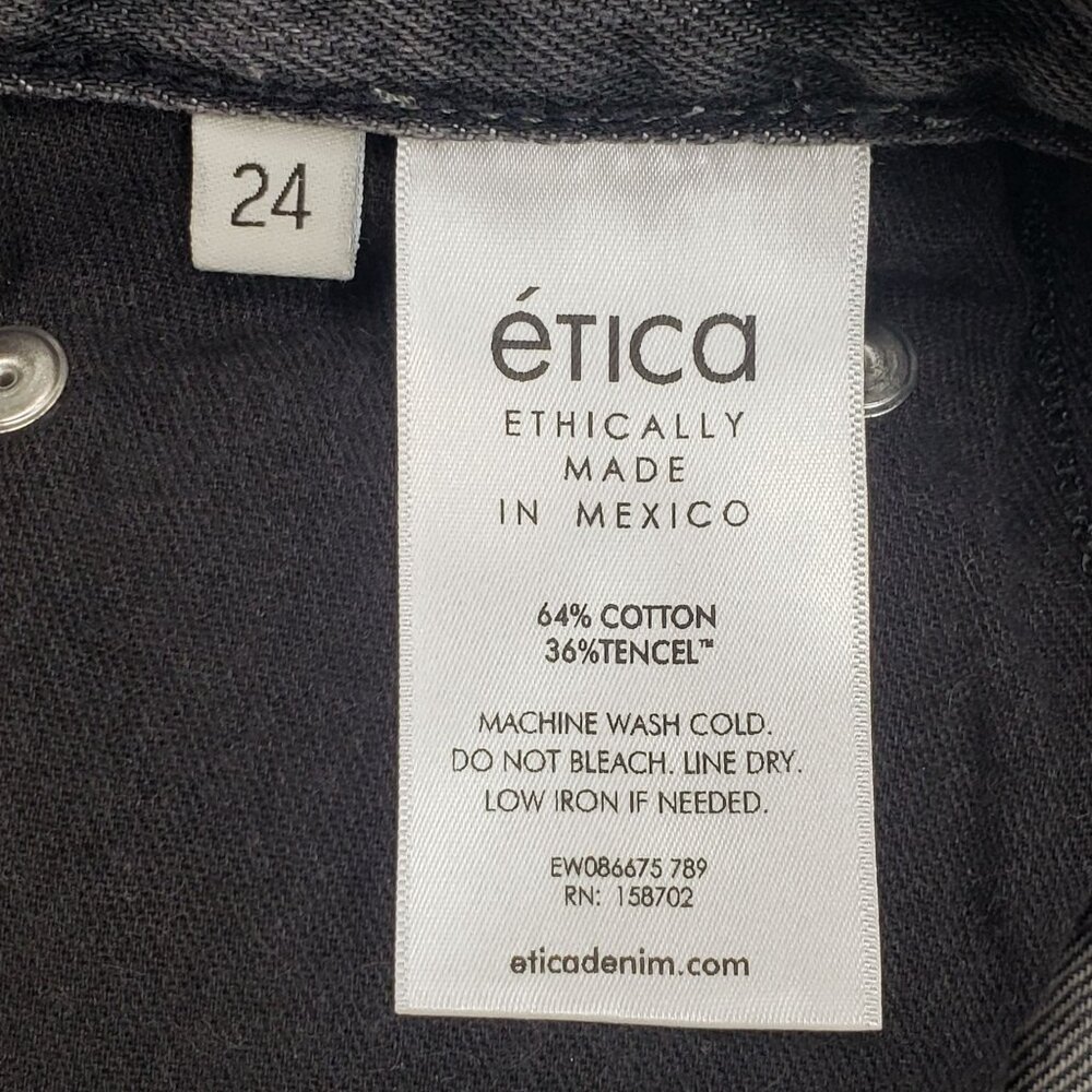 Anthropologie Etica Marley Ultra High Rise Baggy Jeans Women's Sz 24 Icicle Grey - Picture 10 of 16
